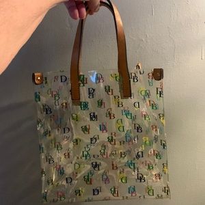 D&B mini clear tote w/ DB all over in different colors. Great condition!